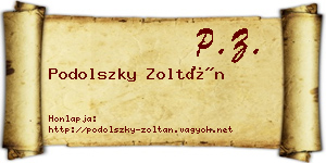 Podolszky Zoltán névjegykártya