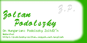 zoltan podolszky business card